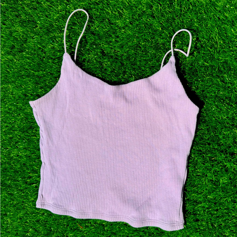 Lavender Garage Ribbed Tank Top